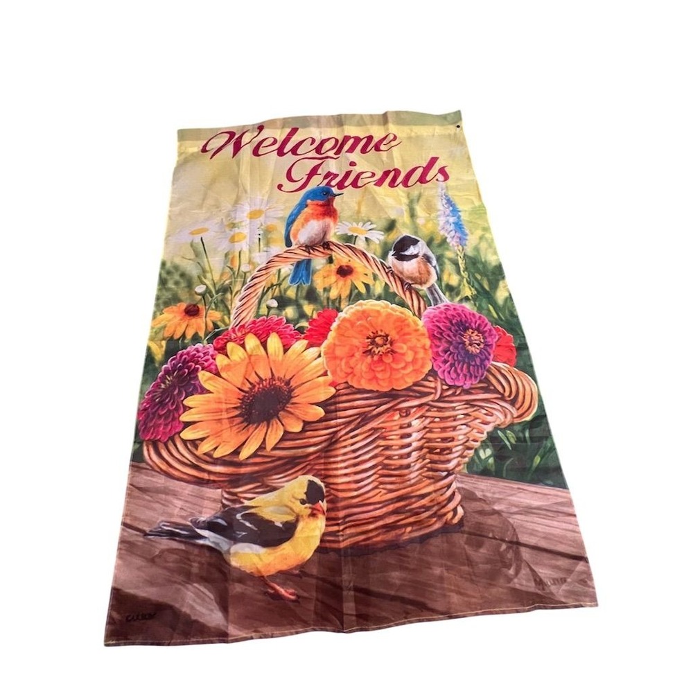 Carson Welcome‎ Friends Garden Flag 10x15" Double-Sided Multicolor
